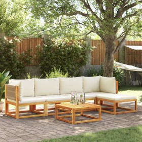 Set de sofás de jardín con cojines 6 pzas madera maciza acacia de , Sofás de exterior - Ref: Foro24-3278850, Precio: 617,91 €...