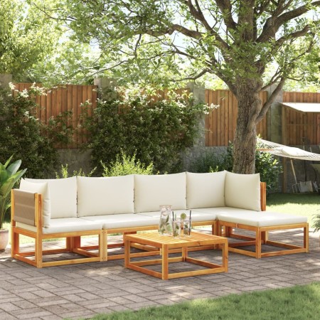 Set de sofás de jardín con cojines 6 pzas madera maciza acacia de , Sofás de exterior - Ref: Foro24-3278850, Precio: 617,91 €...