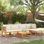 Set de sofás de jardín con cojines 6 pzas madera maciza acacia de , Sofás de exterior - Ref: Foro24-3278850, Precio: 617,91 €...