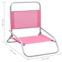 Sillas de playa plegables 2 unidades tela rosa de vidaXL, Sillas de jardín - Ref: Foro24-310372, Precio: 68,47 €, Descuento: %