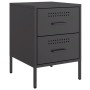 Mesita de noche acero negro 36x39x50,5 cm de , Mesitas de noche - Ref: Foro24-842922, Precio: 67,66 €, Descuento: %