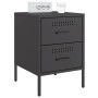 Mesita de noche acero negro 36x39x50,5 cm de , Mesitas de noche - Ref: Foro24-842922, Precio: 67,66 €, Descuento: %