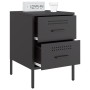 Mesita de noche acero negro 36x39x50,5 cm de , Mesitas de noche - Ref: Foro24-842922, Precio: 67,66 €, Descuento: %