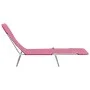 Tumbonas plegables 2 unidades acero y tela rosa de vidaXL, Tumbonas - Ref: Foro24-310345, Precio: 93,28 €, Descuento: %
