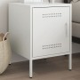 Mesita de noche de acero blanco 36x39x50,5 cm de , Mesitas de noche - Ref: Foro24-842920, Precio: 55,41 €, Descuento: %