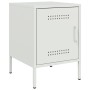 Mesita de noche de acero blanco 36x39x50,5 cm de , Mesitas de noche - Ref: Foro24-842920, Precio: 55,41 €, Descuento: %
