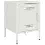 Mesita de noche de acero blanco 36x39x50,5 cm de , Mesitas de noche - Ref: Foro24-842920, Precio: 54,76 €, Descuento: %