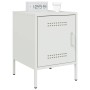Mesita de noche de acero blanco 36x39x50,5 cm de , Mesitas de noche - Ref: Foro24-842920, Precio: 55,41 €, Descuento: %