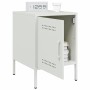 Mesita de noche de acero blanco 36x39x50,5 cm de , Mesitas de noche - Ref: Foro24-842920, Precio: 55,41 €, Descuento: %