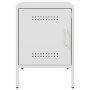 Mesita de noche de acero blanco 36x39x50,5 cm de , Mesitas de noche - Ref: Foro24-842920, Precio: 55,41 €, Descuento: %