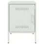 Mesita de noche de acero blanco 36x39x50,5 cm de , Mesitas de noche - Ref: Foro24-842920, Precio: 54,76 €, Descuento: %