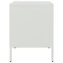 Mesita de noche de acero blanco 36x39x50,5 cm de , Mesitas de noche - Ref: Foro24-842920, Precio: 54,76 €, Descuento: %