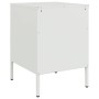 Mesita de noche de acero blanco 36x39x50,5 cm de , Mesitas de noche - Ref: Foro24-842920, Precio: 55,41 €, Descuento: %