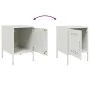 Mesita de noche de acero blanco 36x39x50,5 cm de , Mesitas de noche - Ref: Foro24-842920, Precio: 54,76 €, Descuento: %