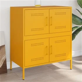 Aparador de acero amarillo mostaza 68x39x79 cm de , Aparadores - Ref: Foro24-842955, Precio: 109,11 €, Descuento: %