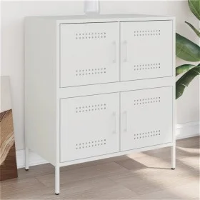 Aparador de acero blanco 68x39x79 cm by , Sideboards - Ref: Foro24-842957, Price: 109,25 €, Discount: %
