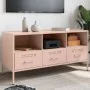 Mueble para TV acero rosa 100,5x39x50,5 cm de , Muebles TV - Ref: Foro24-843037, Precio: 121,98 €, Descuento: %