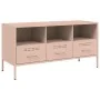 Mueble para TV acero rosa 100,5x39x50,5 cm de , Muebles TV - Ref: Foro24-843037, Precio: 121,98 €, Descuento: %