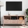 Mueble para TV acero rosa 100,5x39x50,5 cm de , Muebles TV - Ref: Foro24-843037, Precio: 123,37 €, Descuento: %