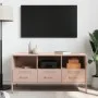 Mueble para TV acero rosa 100,5x39x50,5 cm de , Muebles TV - Ref: Foro24-843037, Precio: 121,98 €, Descuento: %
