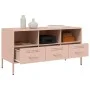 Mueble para TV acero rosa 100,5x39x50,5 cm de , Muebles TV - Ref: Foro24-843037, Precio: 121,98 €, Descuento: %