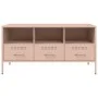 Mueble para TV acero rosa 100,5x39x50,5 cm de , Muebles TV - Ref: Foro24-843037, Precio: 121,98 €, Descuento: %