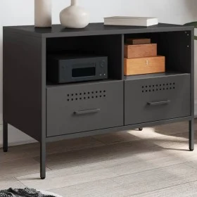 Mueble para TV acero negro 68x39x50,5 cm de , Muebles TV - Ref: Foro24-843042, Precio: 75,42 €, Descuento: %