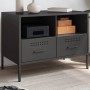 Mueble para TV acero negro 68x39x50,5 cm de , Muebles TV - Ref: Foro24-843042, Precio: 89,70 €, Descuento: %