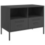 Mueble para TV acero negro 68x39x50,5 cm de , Muebles TV - Ref: Foro24-843042, Precio: 89,70 €, Descuento: %