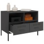 Mueble para TV acero negro 68x39x50,5 cm de , Muebles TV - Ref: Foro24-843042, Precio: 89,70 €, Descuento: %