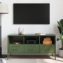 Mueble para TV acero verde oliva 100,5x39x50,5 cm de , Muebles TV - Ref: Foro24-843040, Precio: 123,23 €, Descuento: %