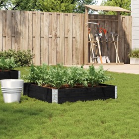 Jardinera de madera maciza de pino negra 100x100 cm de , Maceteros y jardineras - Ref: Foro24-3295396, Precio: 52,08 €, Descu...