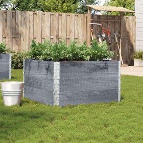 Jardinera de madera maciza de pino gris 100x100 cm de , Maceteros y jardineras - Ref: Foro24-3295433, Precio: 121,17 €, Descu...