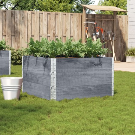 Jardinera de madera maciza de pino gris 100x100 cm de , Maceteros y jardineras - Ref: Foro24-3295433, Precio: 121,17 €, Descu...