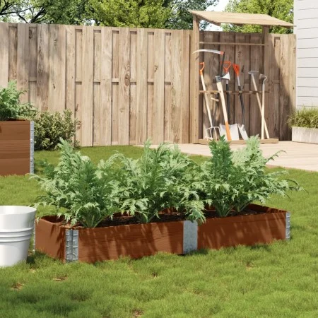 Jardinera de madera maciza de pino marrón 150x50 cm de , Maceteros y jardineras - Ref: Foro24-3295406, Precio: 48,88 €, Descu...