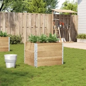 Jardinera de madera maciza de pino 80x60 cm de , Maceteros y jardineras - Ref: Foro24-3295419, Precio: 86,21 €, Descuento: %