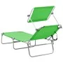 Tumbona plegable con toldo aluminio verde de vidaXL, Tumbonas - Ref: Foro24-310361, Precio: 70,01 €, Descuento: %