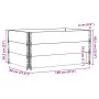 Jardinera de madera maciza de pino gris 120x80 cm de , Maceteros y jardineras - Ref: Foro24-3295425, Precio: 111,42 €, Descue...