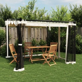 Cenador con paredes de malla acero crema 3x3 m de , Carpas y cenadores - Ref: Foro24-4003908, Precio: 339,49 €, Descuento: %