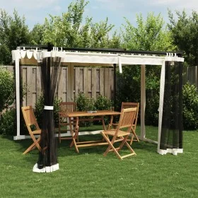 Cenador con paredes de malla acero crema 3x3 m by , Tents and gazebos - Ref: Foro24-4003908, Price: 346,39 €, Discount: %