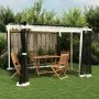 Cenador con paredes de malla acero crema 3x3 m de , Carpas y cenadores - Ref: Foro24-4003908, Precio: 346,39 €, Descuento: %