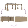 Cenador con cortinas acero taupe 6x3 m de , Carpas y cenadores - Ref: Foro24-4003922, Precio: 467,92 €, Descuento: %