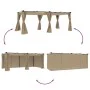 Cenador con cortinas acero taupe 6x3 m de , Carpas y cenadores - Ref: Foro24-4003922, Precio: 495,82 €, Descuento: %