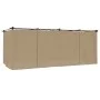 Cenador con cortinas acero taupe 6x3 m de , Carpas y cenadores - Ref: Foro24-4003922, Precio: 495,82 €, Descuento: %