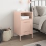 Mesita de noche acero rosa 36x39x68 cm de , Mesitas de noche - Ref: Foro24-843068, Precio: 64,66 €, Descuento: %