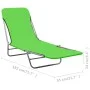 Tumbonas plegables 2 unidades acero y tela verde de vidaXL, Tumbonas - Ref: Foro24-310343, Precio: 87,39 €, Descuento: %