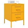 Mesitas de noche 2 uds acero amarillo mostaza 36x39x50,5 cm de , Mesitas de noche - Ref: Foro24-842929, Precio: 127,79 €, Des...