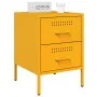 Mesitas de noche 2 uds acero amarillo mostaza 36x39x50,5 cm by , Nightstands - Ref: Foro24-842929, Price: 107,45 €, Discount: %