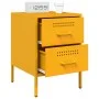 Mesitas de noche 2 uds acero amarillo mostaza 36x39x50,5 cm by , Nightstands - Ref: Foro24-842929, Price: 107,45 €, Discount: %