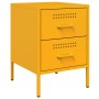 Mesitas de noche 2 uds acero amarillo mostaza 36x39x50,5 cm de , Mesitas de noche - Ref: Foro24-842929, Precio: 127,79 €, Des...